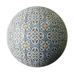 Moroccan Azure Floral Ceramic Tile
