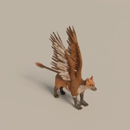 Detailed Griffin 3D model in Blender, showcasing mythical creature design for animation and rendering.