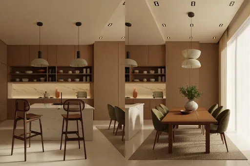 Modern Warm Kitchen