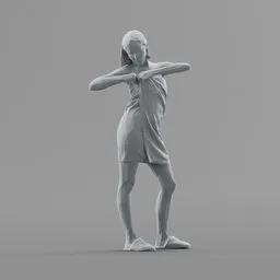 Lowpoly Female Standing