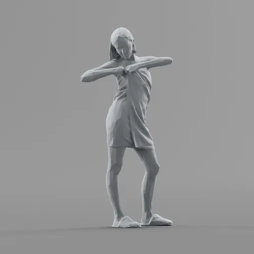 Lowpoly Female Standing