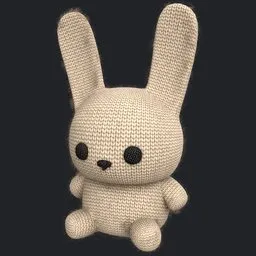 Soft knitted plush bunny toy