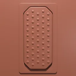 Sci-Fi studded panel effect from a 3D sculpting brush for creating hard surface models in Blender 3D