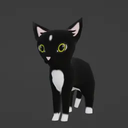 Low Poly Cat Sphinx