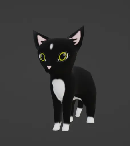 Low Poly Cat Sphinx