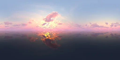 Evening sun in the clouds