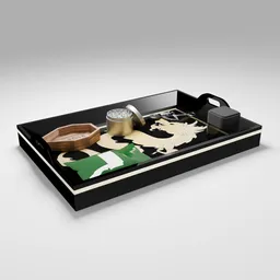 Black Dragon Tray With Accessories