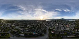 City Sunset Cloudy Sky