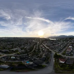 City Sunset Cloudy Sky