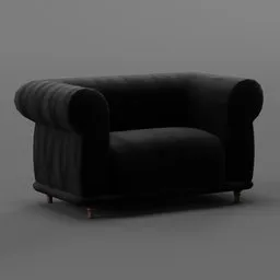 Wide cloth arm chair