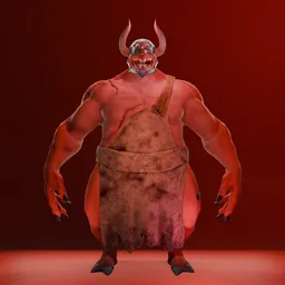 Butcher Demon -Rigged -LowPoly