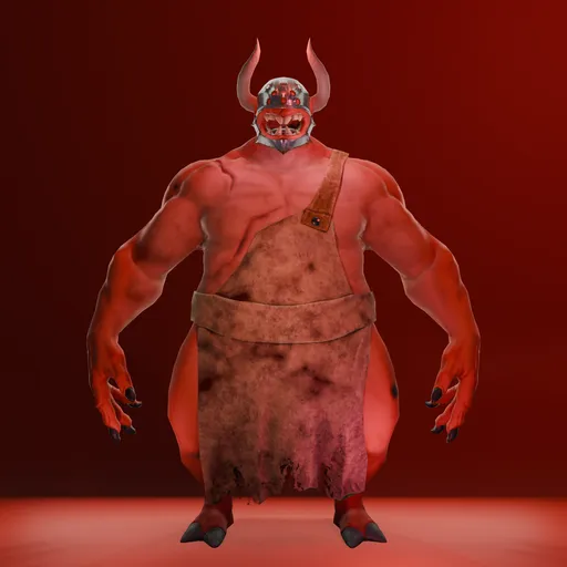 Butcher Demon -Rigged -LowPoly