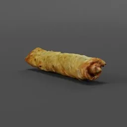 "A delicious low-poly roll pastry 3D model for Blender 3D, scanned and reduced to 15K for excellent realism. Perfect for food-themed 3D modeling projects and video game renders. Get your hands on this symmetrical pastry on a gray surface today!"
