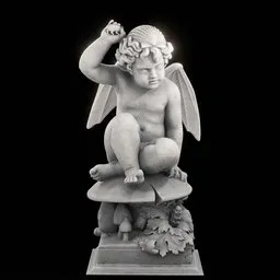 statue of Puck on Toadstool