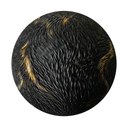 Dark Obsidian Beast Fur