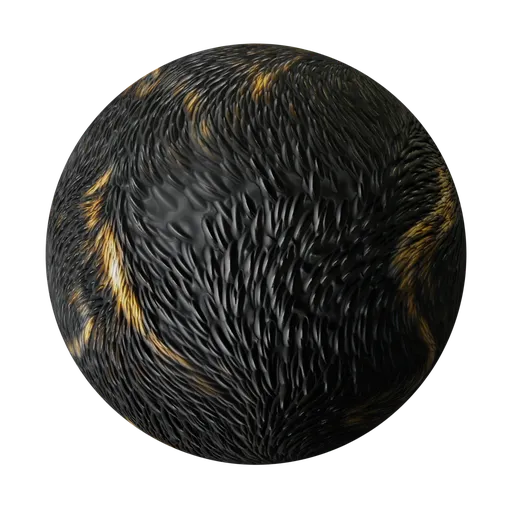 Dark Obsidian Beast Fur