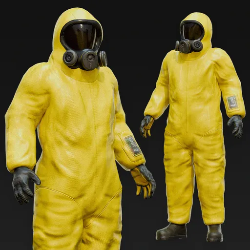 Hazmat Suit Rigged Character