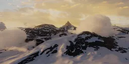 Mountain Landscape with Clouds