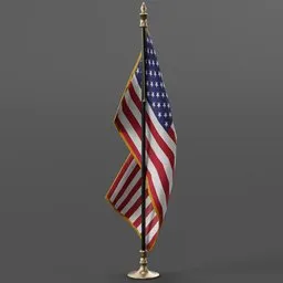 Standing American Flag