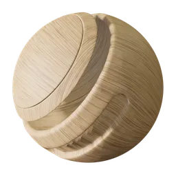 High-quality PBR wood texture showcasing a realistic horizontal bark pattern suitable for 3D rendering in Blender and similar applications.