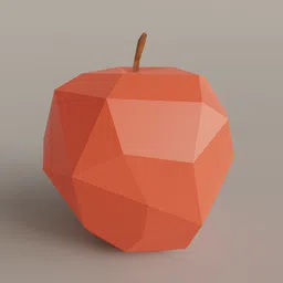 Low Poly Red Apple