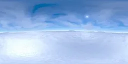 360-degree panoramic HDR for virtual lighting, featuring a serene snow-covered terrain under a vast cloudy sky.