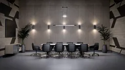 Modern Conference Room 3D Render