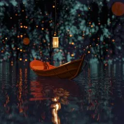 Lake of Light: Boat with Lantern