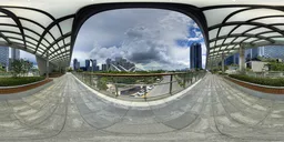 Pedestrian bridge during the day