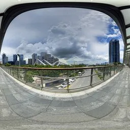 Pedestrian bridge during the day