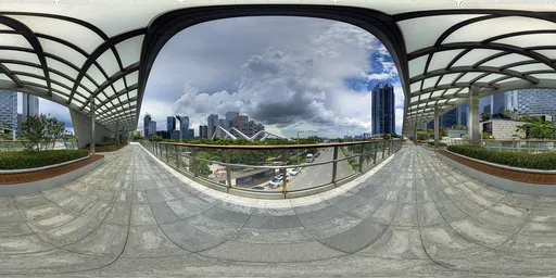 Pedestrian bridge during the day