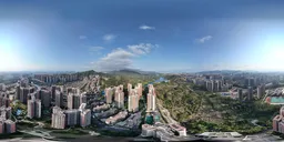 Highsky building clouds forest