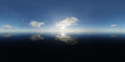 Sunny Cloudy Blue Sky Evening