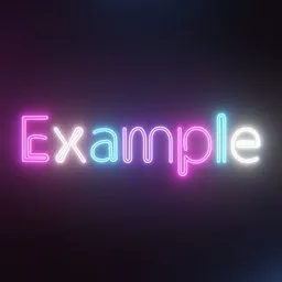 Neon Text Scene