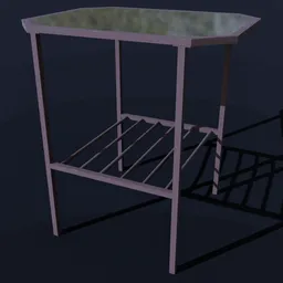 Wooden Table With Glass