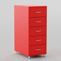 FIHA chest of drawers Red