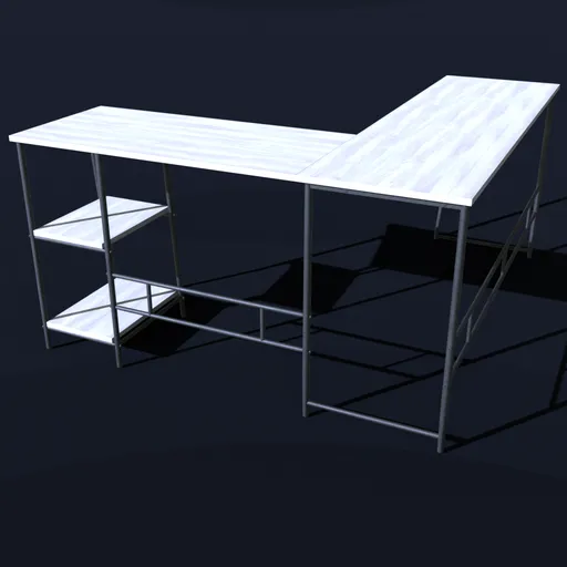 Wooden Modular L-Shape Table Large