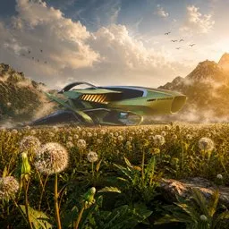 SciFi Spacehip Landing Scene