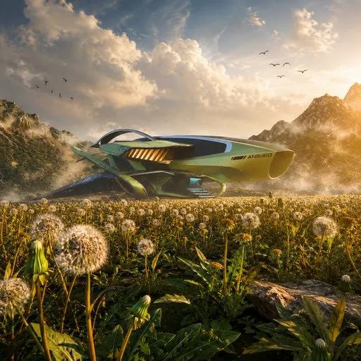 SciFi Spacehip Landing Scene