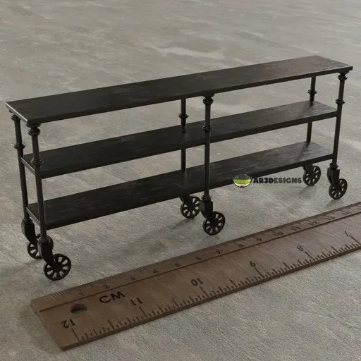 Miniature Rolling Console Table