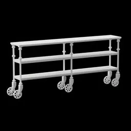 Miniature Rolling Console Table
