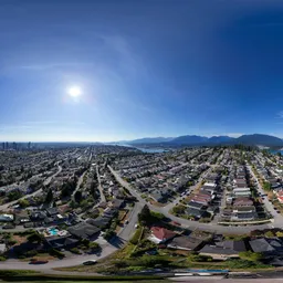 Aerial City Sunny Day