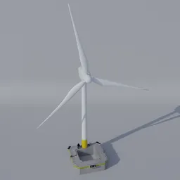 Offshore Wind Turbine with Cube Floater