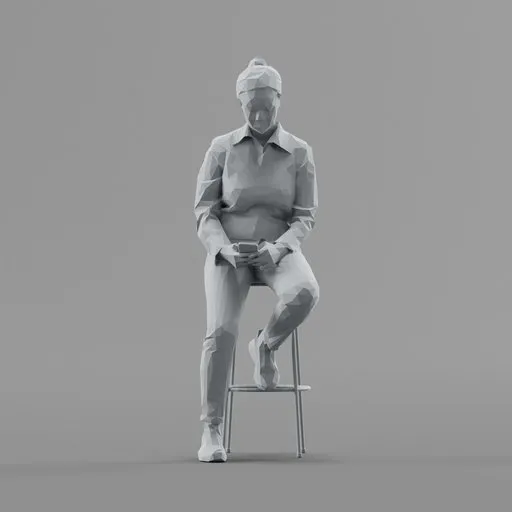 Lowpoly Female Sitting