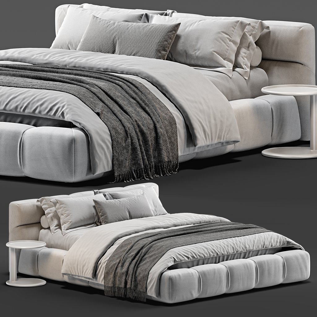 Bed B&B Italia Tufty | Beds Models | BlenderKit