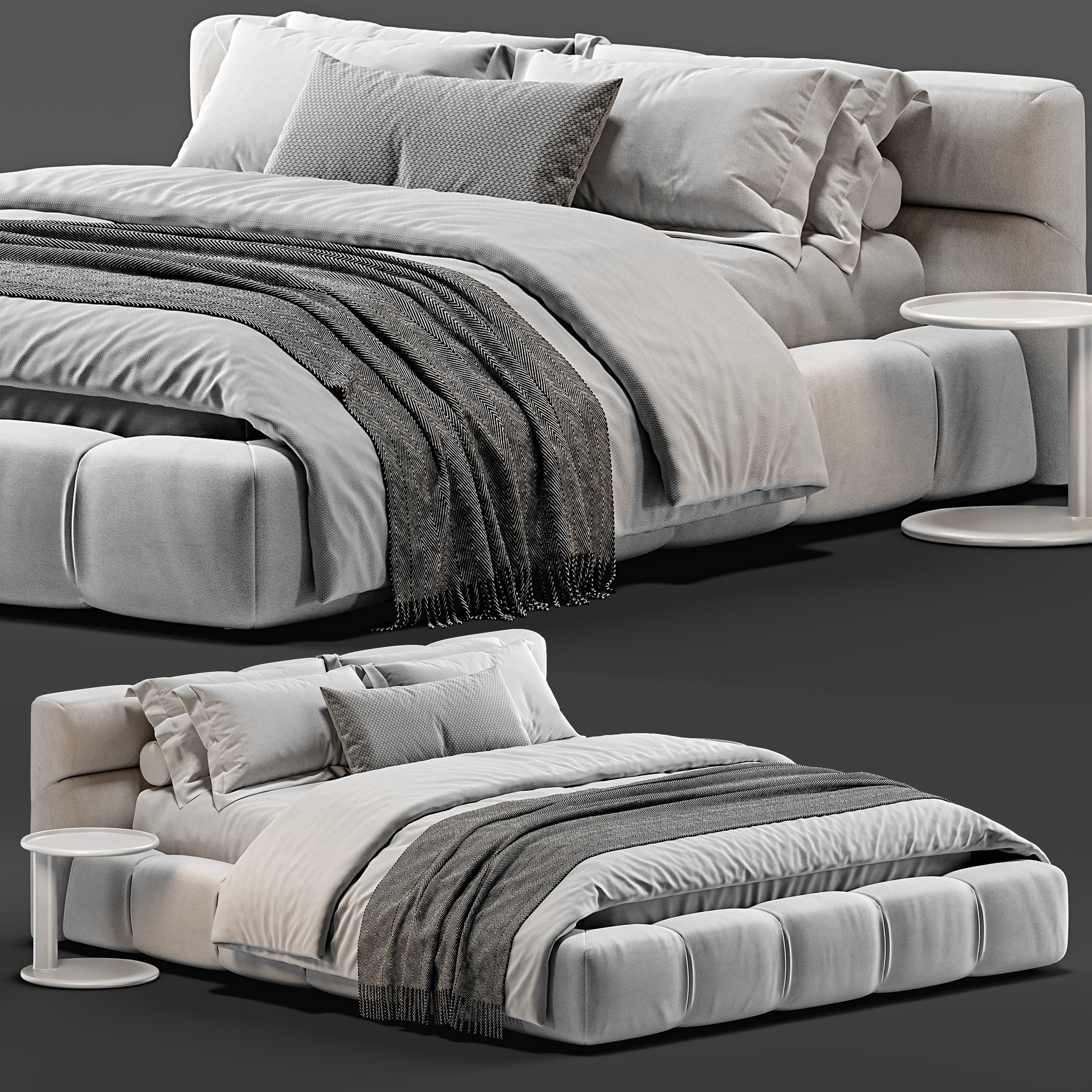 Bed B&B Italia Tufty | Beds Models | BlenderKit