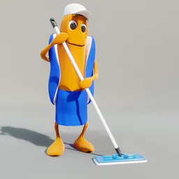Snack Character - The cleaner