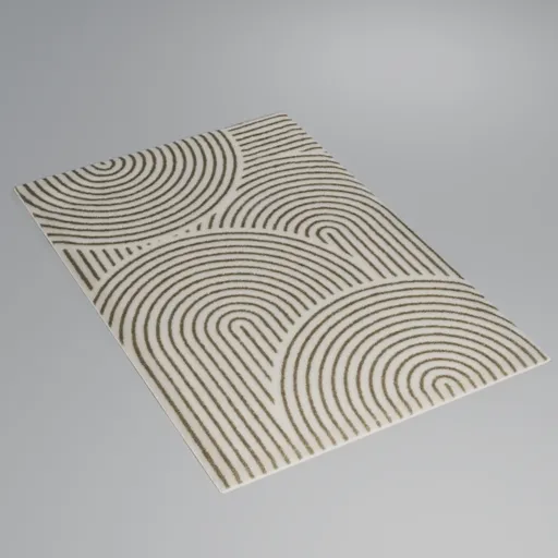 Detailed 3D model of a minimalist patterned floor mat, perfect for Blender 3D interior design projects.