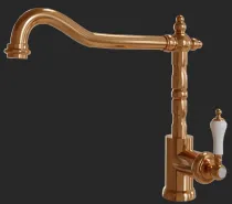 Copper Blender 3D model of an elegant kitchen tap with procedural texture.