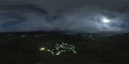 Moonlit Night Over Settlements